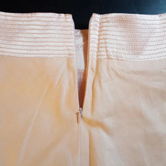 Bebe peach a-line linen mini skirt w/ lining/tulle - Picture 5 of 7